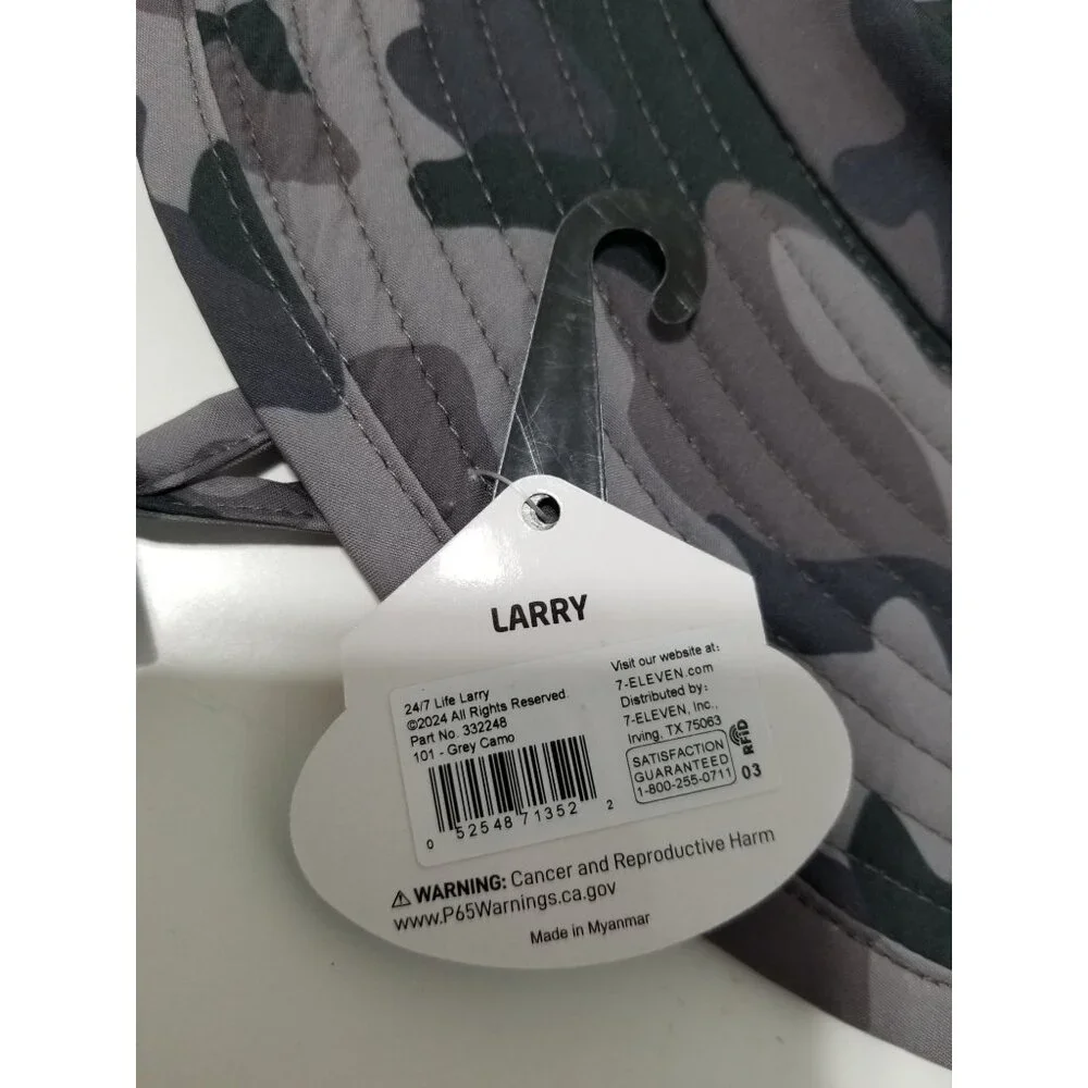 24/7 Life Outdoor Breathable Larry Bucket Hat In Grey Camo - Size OS‎
